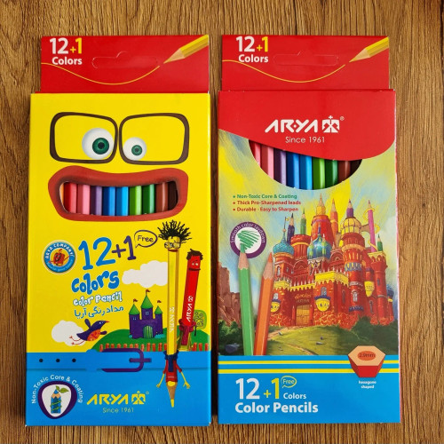مداد رنگی 12 رنگ آریا