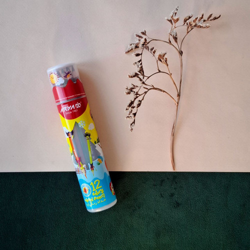 مداد رنگی 12 رنگ استوانه ای آریا- نوشت افزار اکباتان